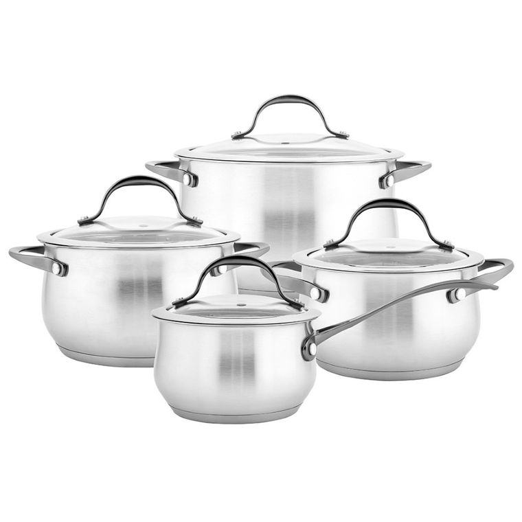 Altom Design, Aldo, komplet garnków nierdzewnych, 8 elementów