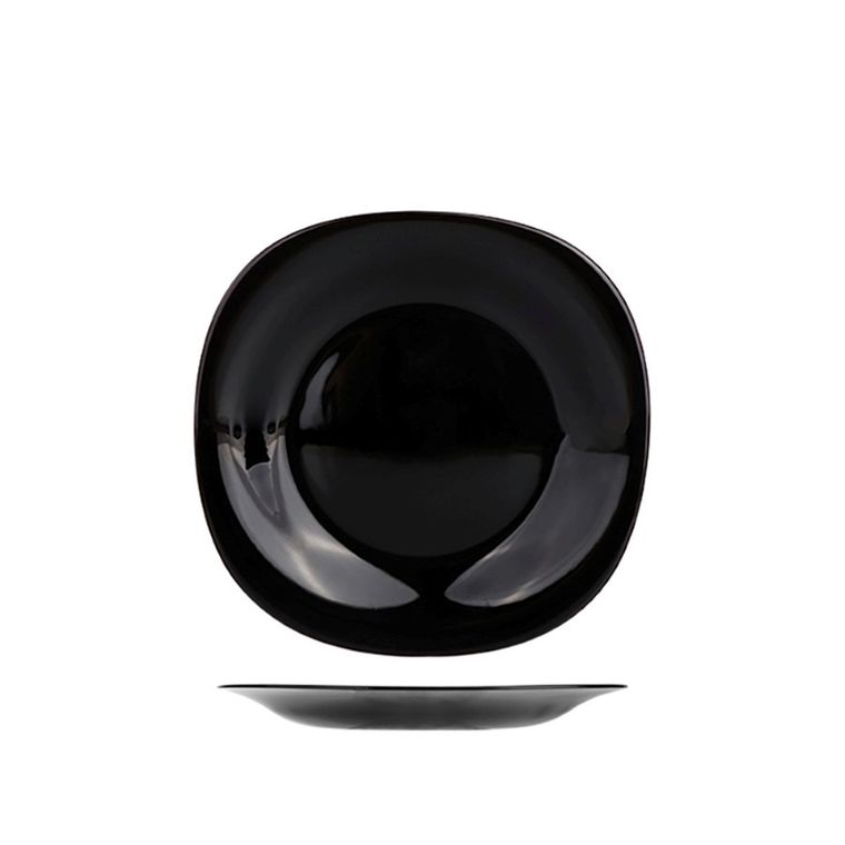 Altom Design, Black Harmony, talerz deserowy, czarny, średnica 22 cm