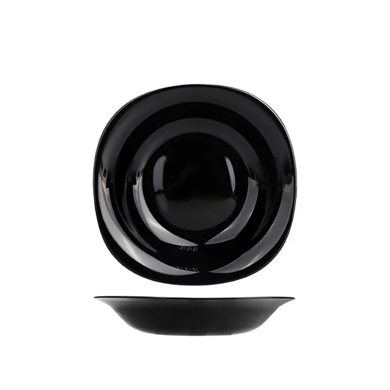 Altom Design, Black Harmony, talerz głęboki, czarny, 22,5 cm