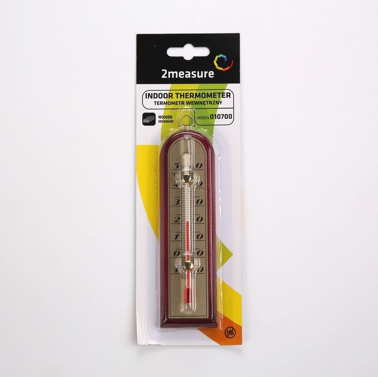 Altom Design, Browin, termometr pokojowy drewniany, złota skala 15-4,3 cm
