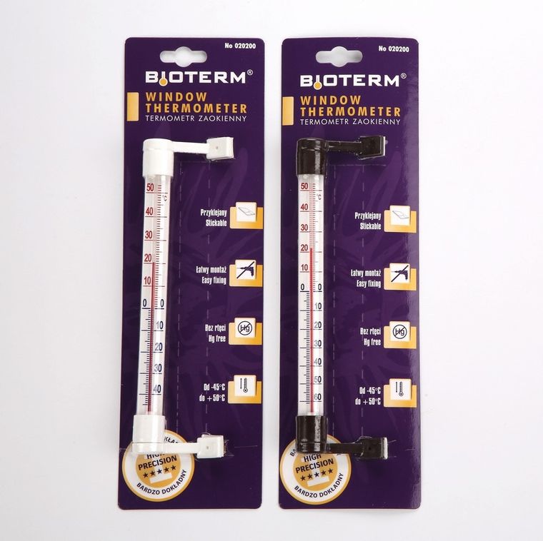 Altom Design, Browin, termometr zaokienny, 21-1.9 cm, przyklejany/przykręcany