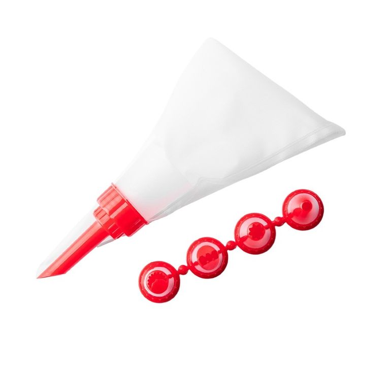 Altom Design, dekorator worek, 6 elementów, czerwony