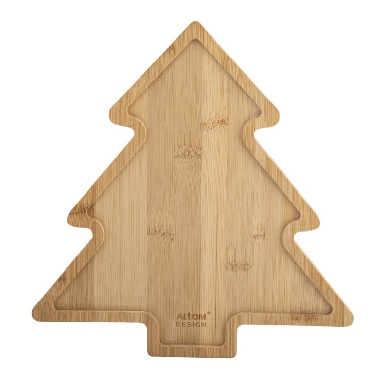 Altom Design, deska do serwowania bambusowa choinka, 29,5-28-1,5 cm