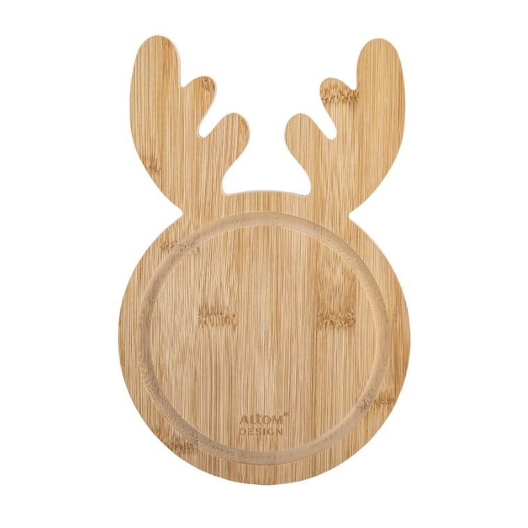 Altom Design, deska do serwowania bambusowa renifer, 26-17-1,5 cm