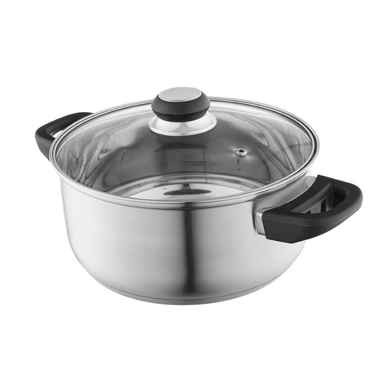 Altom Design, Emilio, garnek nierdzewny z pokrywą szklaną, 3,2l, 22 cm