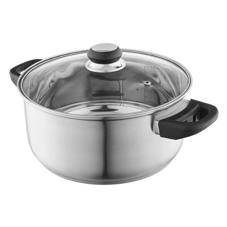 Altom Design, Emilio, garnek nierdzewny z pokrywą szklaną, 4,2l, 24 cm