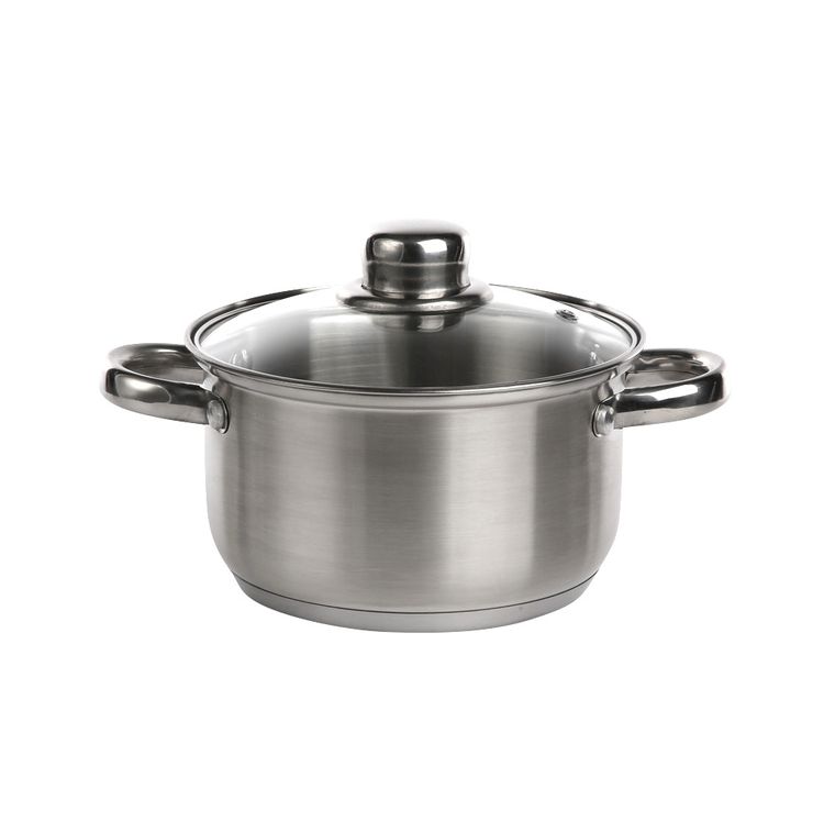 Altom Design, Fabio, garnek nierdzewny z pokrywą szklaną, 1,9l, 16 cm