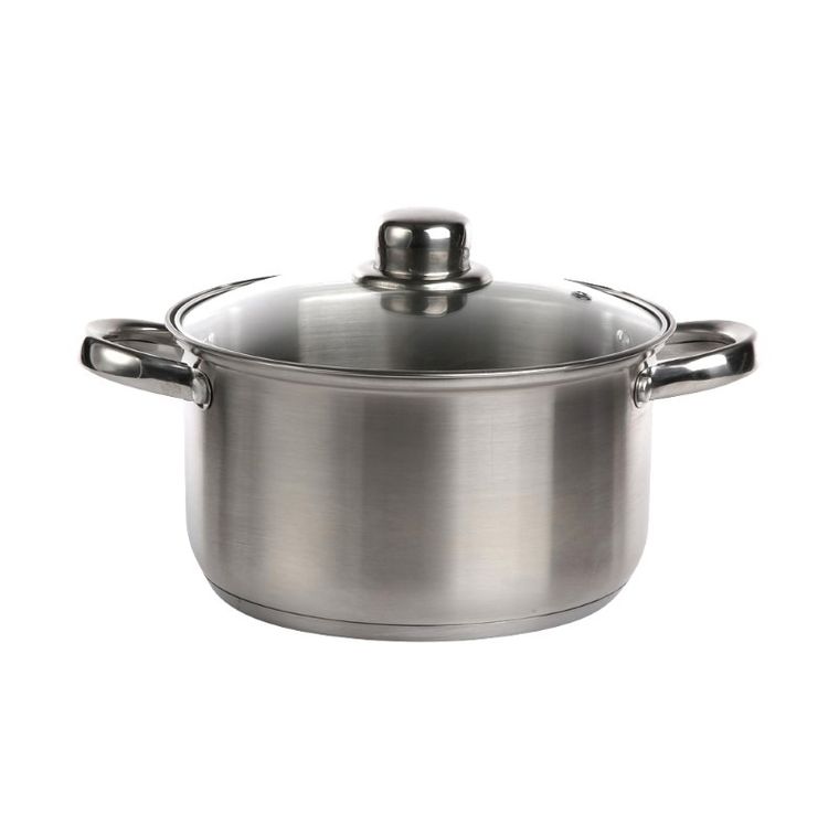 Altom Design, Fabio, garnek nierdzewny z pokrywą szklaną, 20 cm