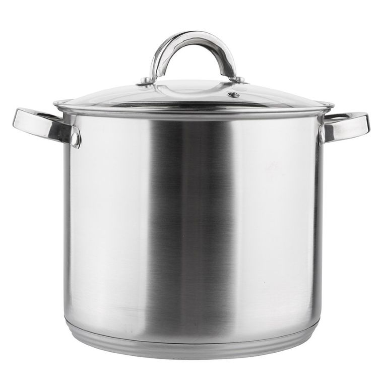 Altom Design, Fabio, garnek wysoki nierdzewny z pokrywą szklaną, 7l, 22 cm