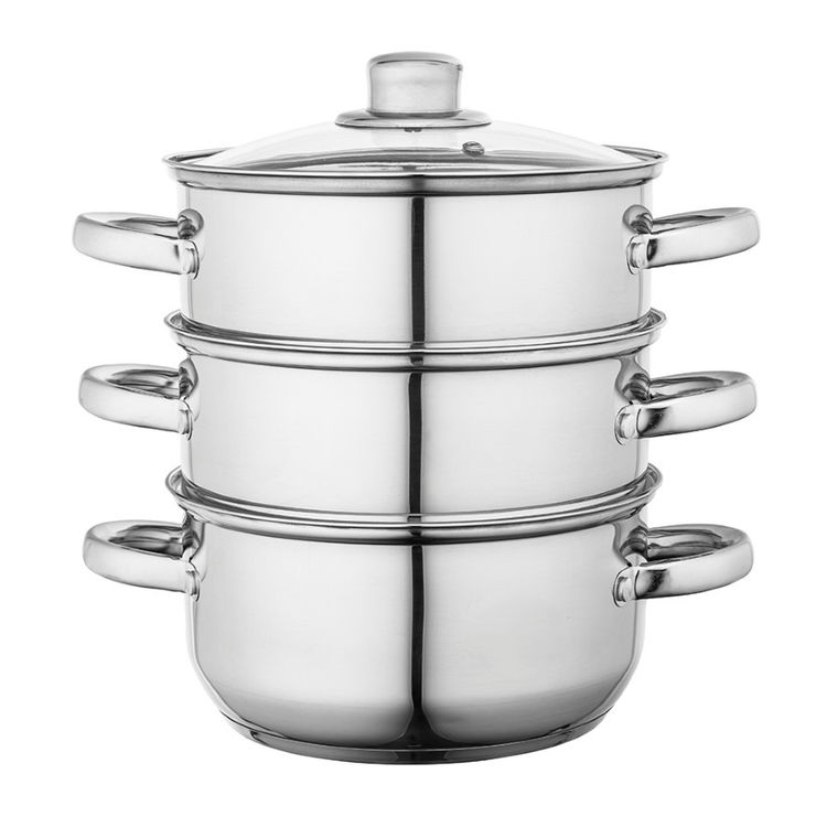 Altom Design, Fabio, zestaw garnków nierdzewnych do gotowania na parze, 20 cm, 4 elementy