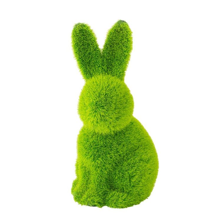 Altom Design, figurka dolomitowa zając pokryta sztuczną trawą, 10-7.5-17 cm