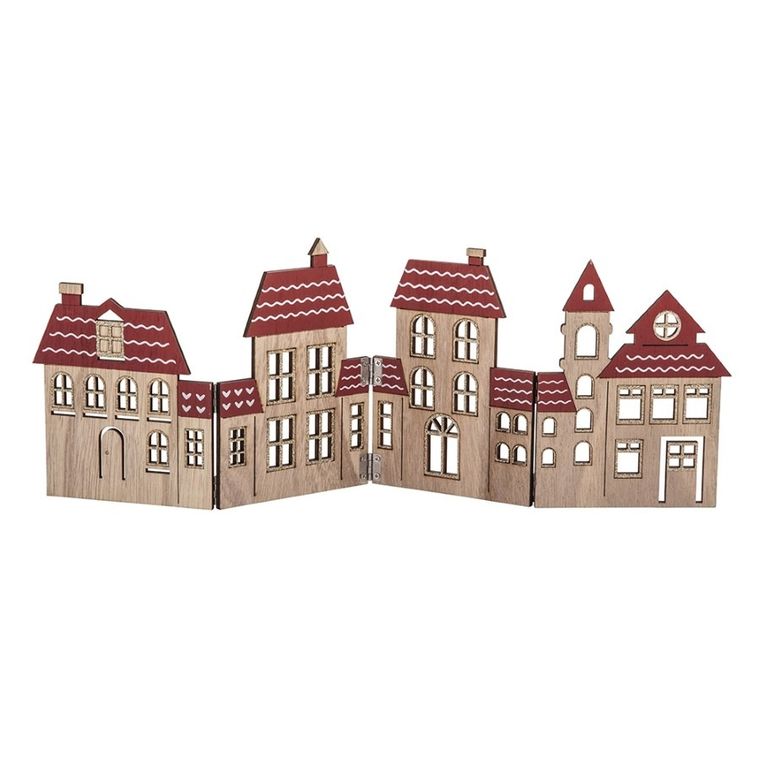 Altom Design, figurka drewniana składana, domki, 44-15,5 cm