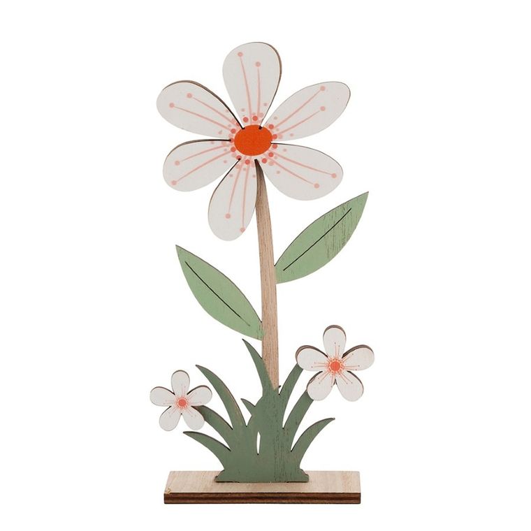 Altom Design, figurka drewniana stokrotki, 7.5-3.5-18 cm