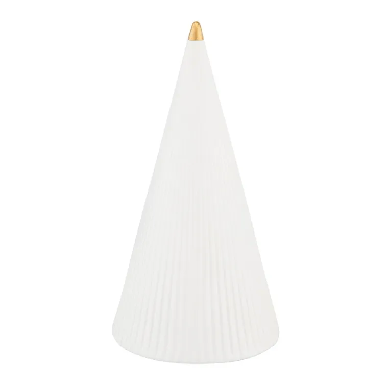 Altom Design, figurka porcelanowa choinka ze złotem, 8-8-15 cm