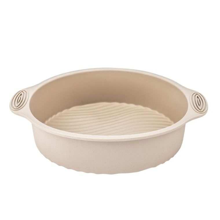 Altom Design, forma silikonowa, okrągła, taupe, 30-24,5-6 cm
