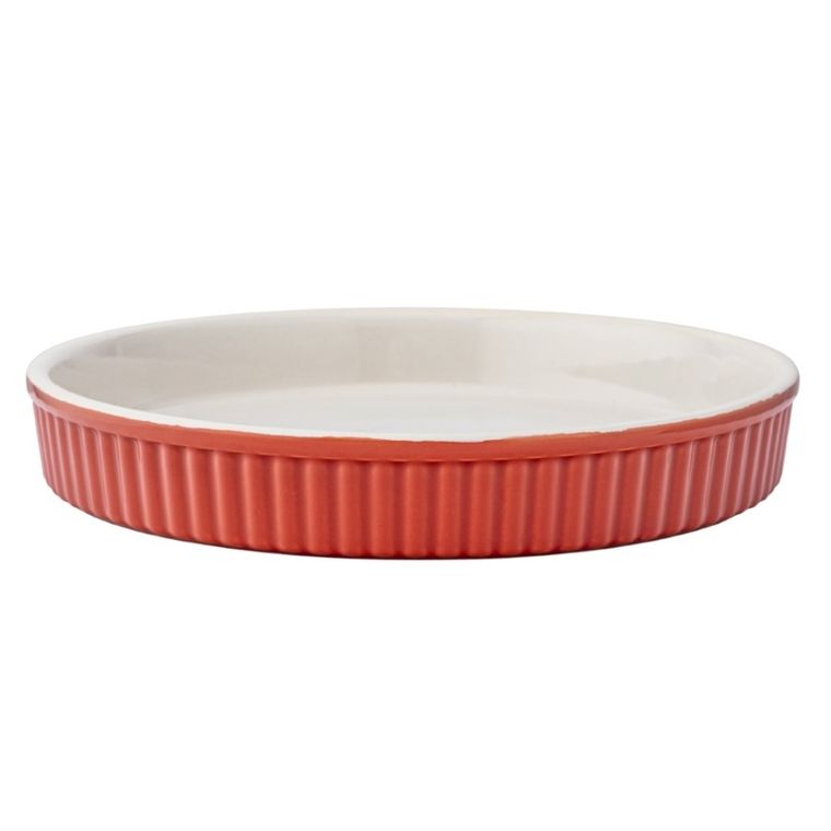 Altom Design, Fusion Coral, naczynie ceramiczne do tarty w opasce, 24-3,5 cm, 800 ml