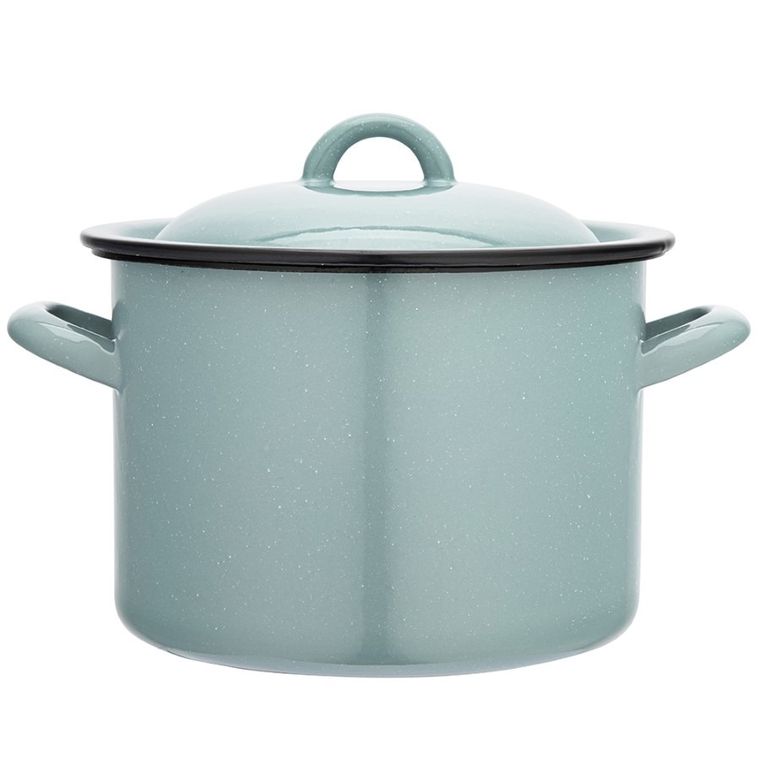 Altom Design, garnek prosty, szałwiowy nakrapiany, 4,4l, 20-15 cm