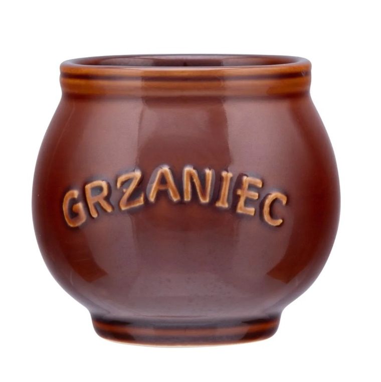 Altom Design, grzaniec, kubek ceramiczny beczułka, 320 ml, z napisem