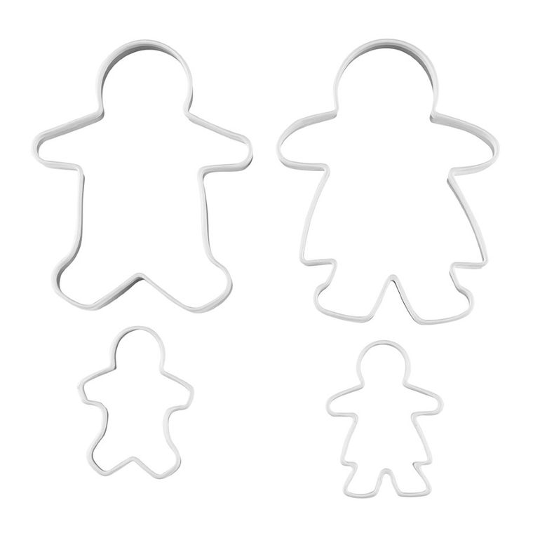 Altom Design, komplet 4 wykrawaczy nierdzewnych, Ciastuś