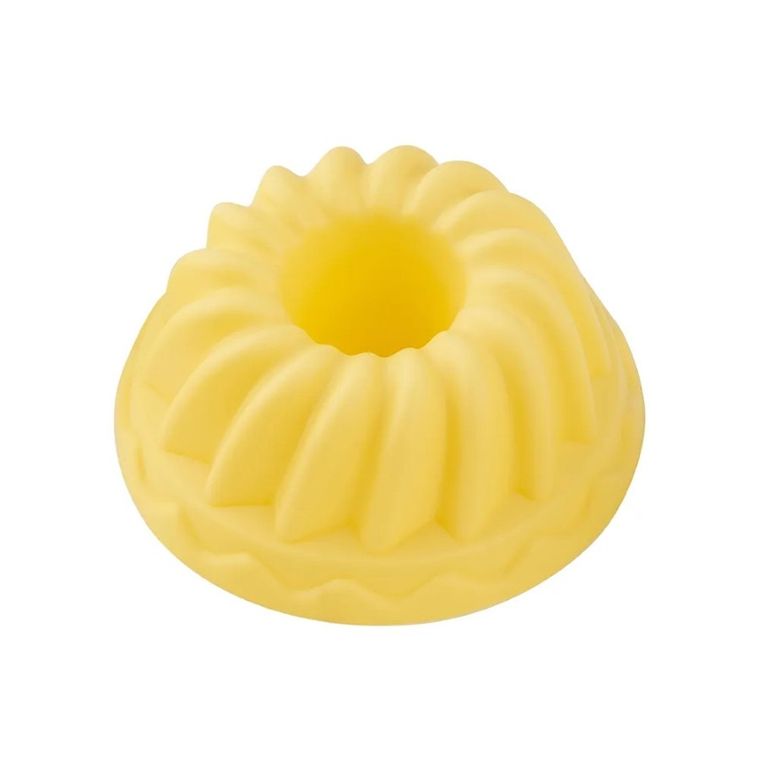 Altom Design, komplet 5 foremek silikonowych w kształcie babki, 7-3.5 cm, żółtych