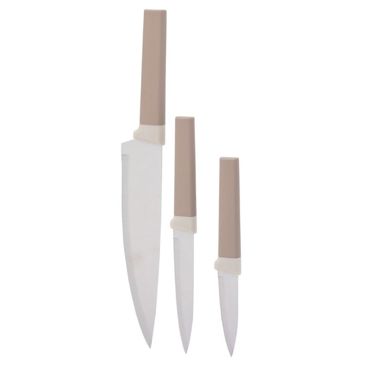 Altom Design, komplet noży, taupe, 3 szt.