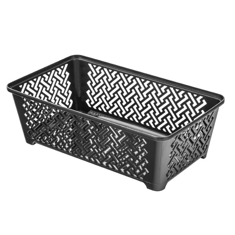 Altom Design, koszyk, 24,5-14,5-8 cm, czarny