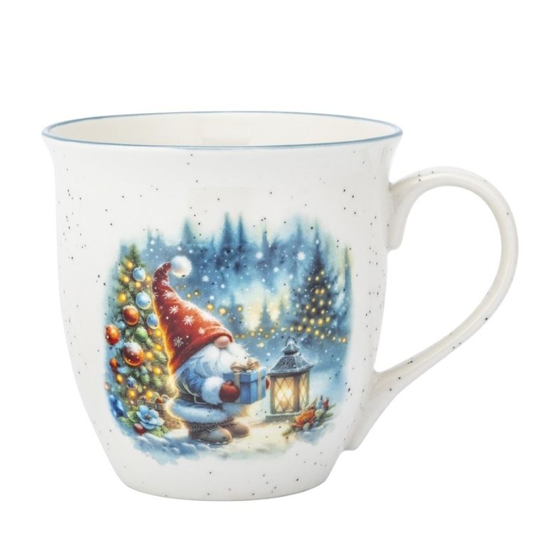 Altom Design, kubek baryłka duża, 630 ml, skrzacie święta