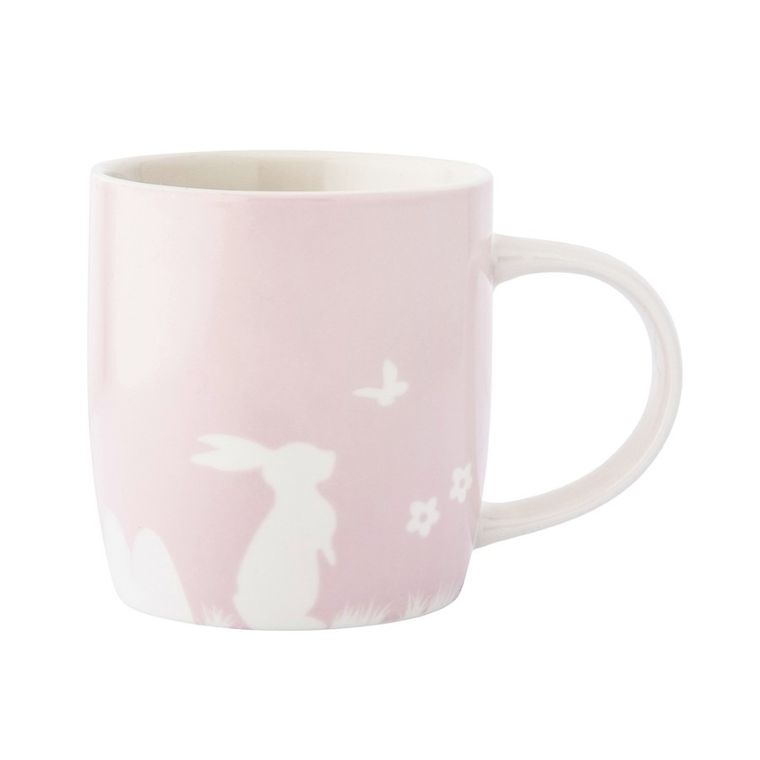 Altom Design, kubek baryłka szeroka, nbc, 360 ml, zajączek z motylem, różowy