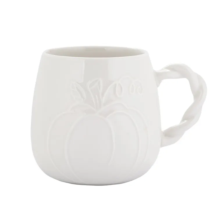 Altom Design, kubek dynia z plecionym uchwytem, kremowy, 510 ml