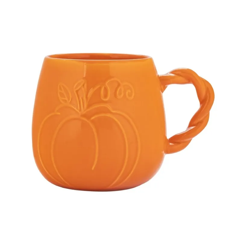 Altom Design, kubek dynia z plecionym uchwytem, pomarańczowy, 510 ml