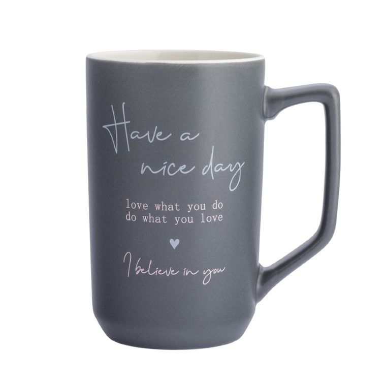 Altom Design, kubek prosty, wysoki, have a nice day, 550 ml