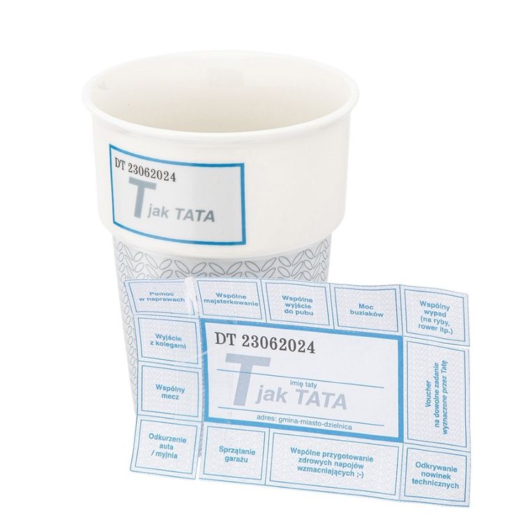 Altom Design, kubek stożek z kartką jak tata, nbc, 400 ml, color box