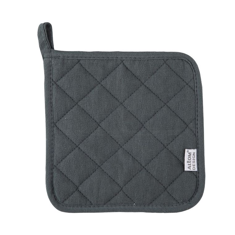 Altom Design, łapka kuchenna, 18-18 cm, 100% bawełna, grafit