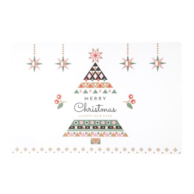 Altom Design, mata stołowa prostokątna, 28-43 cm, choinka