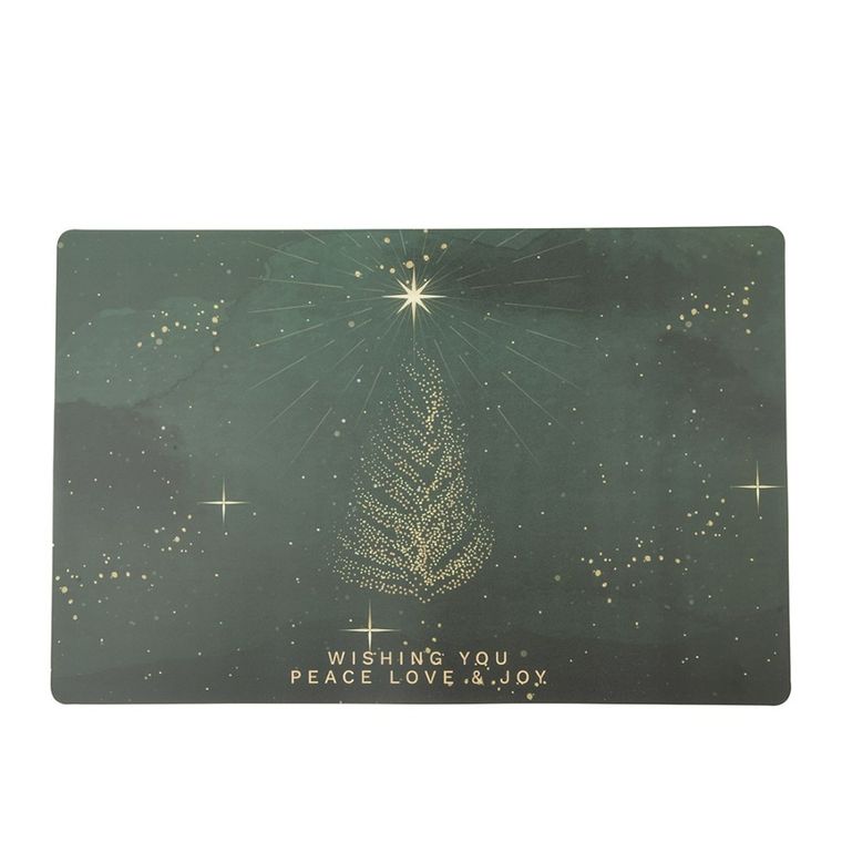 Altom Design, mata stołowa prostokątna, 28-43 cm, złota gwiazdka