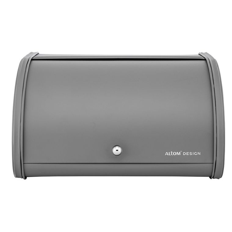 Altom Design, metalowy chlebak, szary, 30-26-17 cm