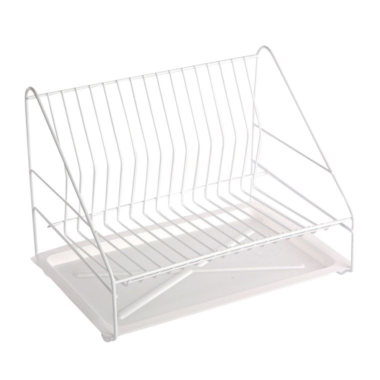 Altom Design, Metpol, suszarka do naczyń 1-poziomowa, 35 cm, smart, biała z tacką