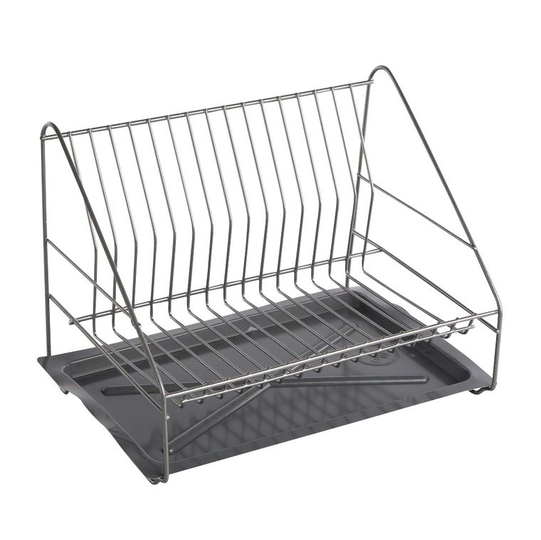 Altom Design, Metpol, suszarka do naczyń 1-poziomowa, 35 cm, smart, srebrna z tacką