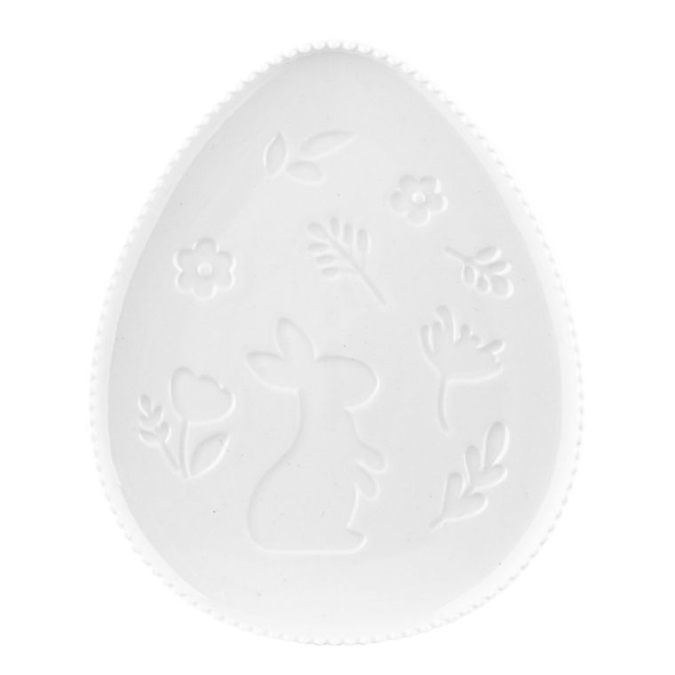 Altom Design, naczynie jajko, nbc z tłoczeniem, 19-15-1.5 cm