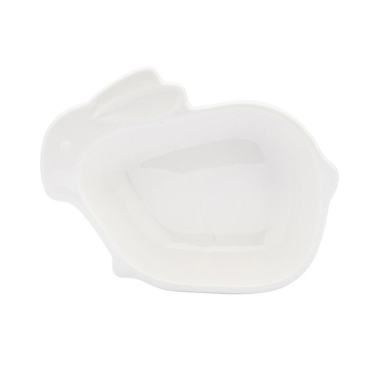 Altom Design, naczynie zajączek, porcelana kremowa, 13,5-10,5-3,5 cm