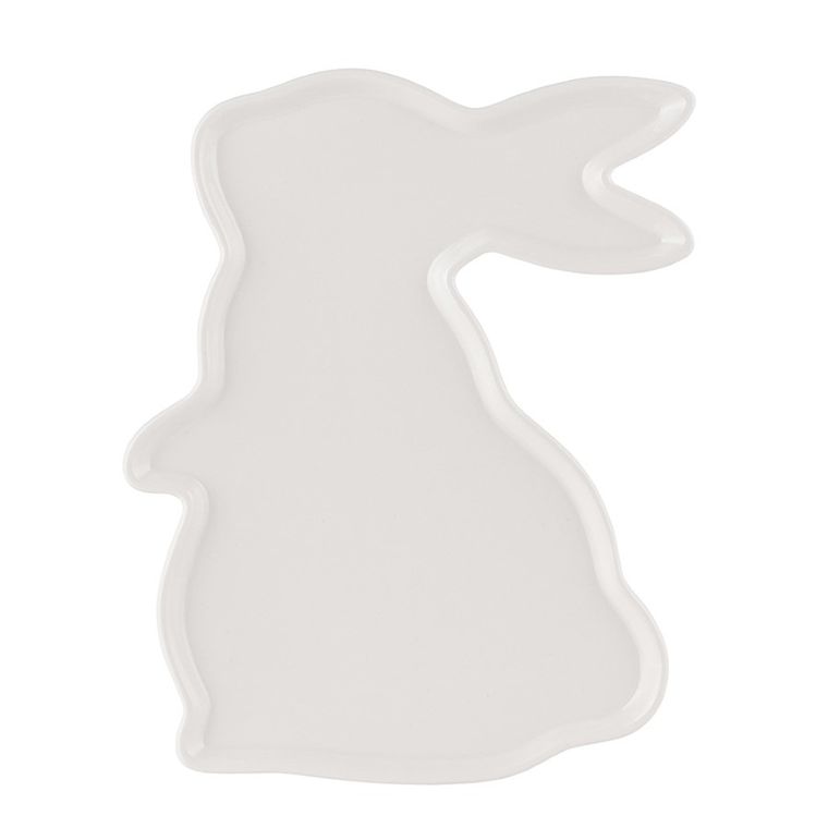 Altom Design, naczynie zajączek, porcelana kremowa, 23-17-1,5 cm
