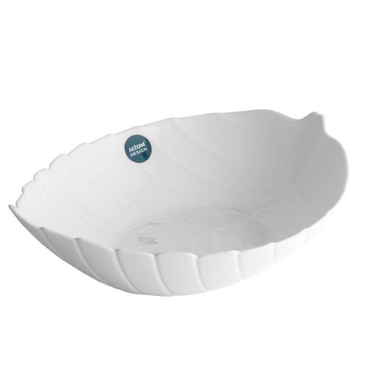 Altom Design, Nocturn White, salaterka, liść, 27,5-22,5 cm