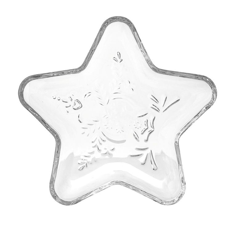 Altom Design, patera szklana, gwiazdka, 21-21-2,5 cm