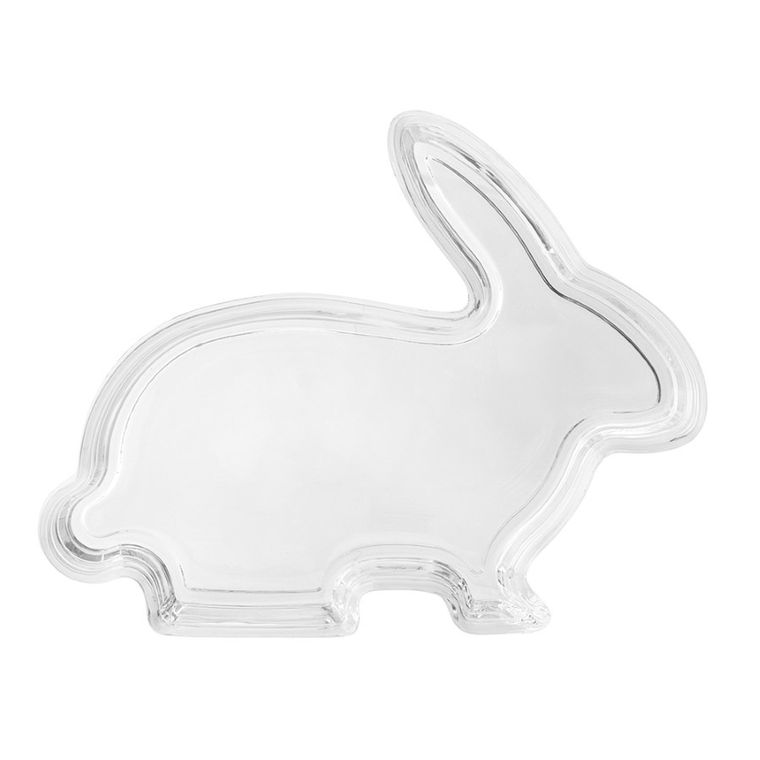 Altom Design, patera szklana zając, 23-18-3 cm