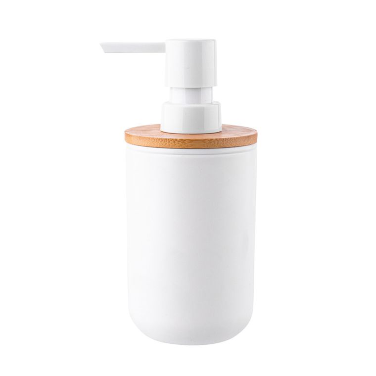 Altom Design, plastikowy dozownik do mydła, z bambusem, 7-7-16 cm