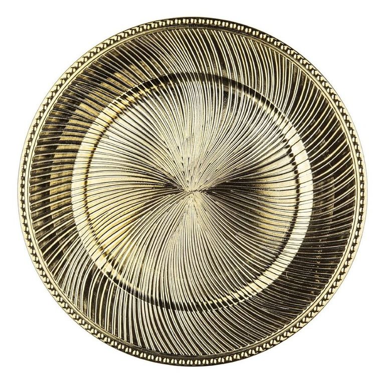 Altom Design, podkładka pod talerz, relief złoto, 33 cm