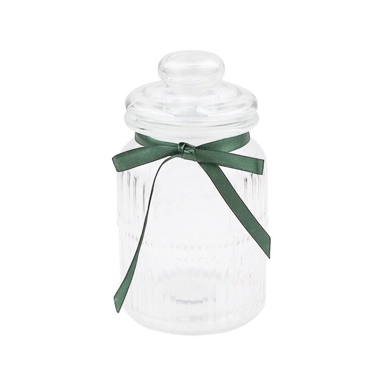 Altom Design, pojemnik do przechowywania, 900 ml, relief z kokardą zieloną