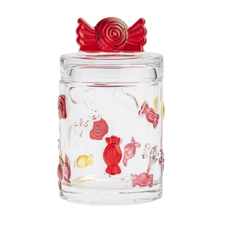 Altom Design, pojemnik szklany z pokrywką i uchwytem cukierek, 8-13,5 cm