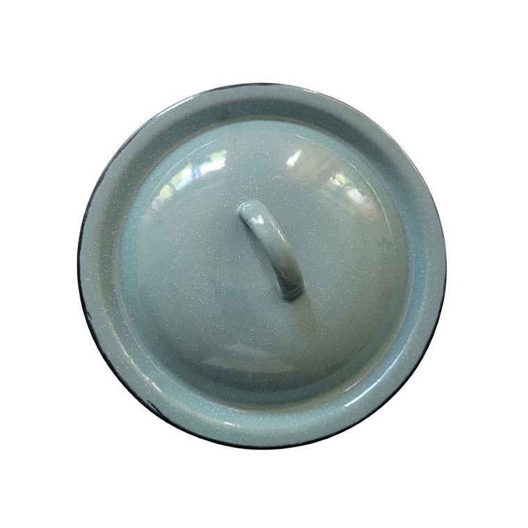 Altom Design, pokrywa emaliowana, szałwiowa nakrapiana, 14 cm