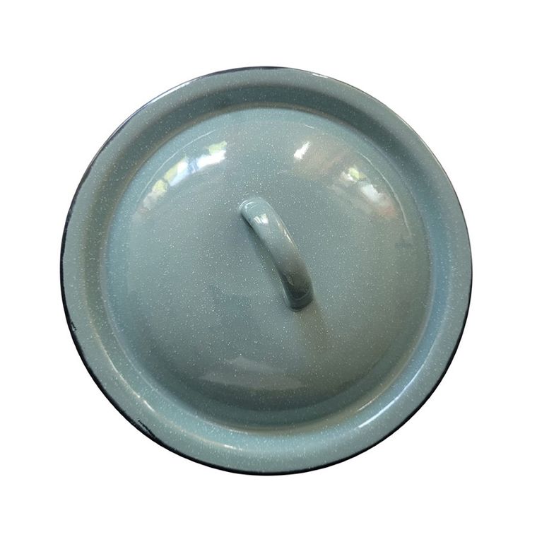 Altom Design, pokrywa emaliowana, szałwiowa nakrapiana, 16 cm